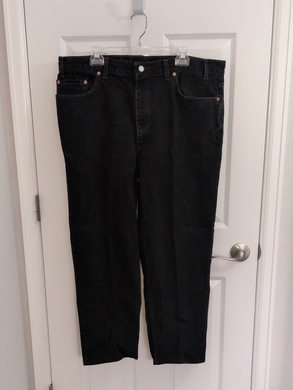Levi's Men's Relaxed Fit 550 Black Jeans 42 x 30